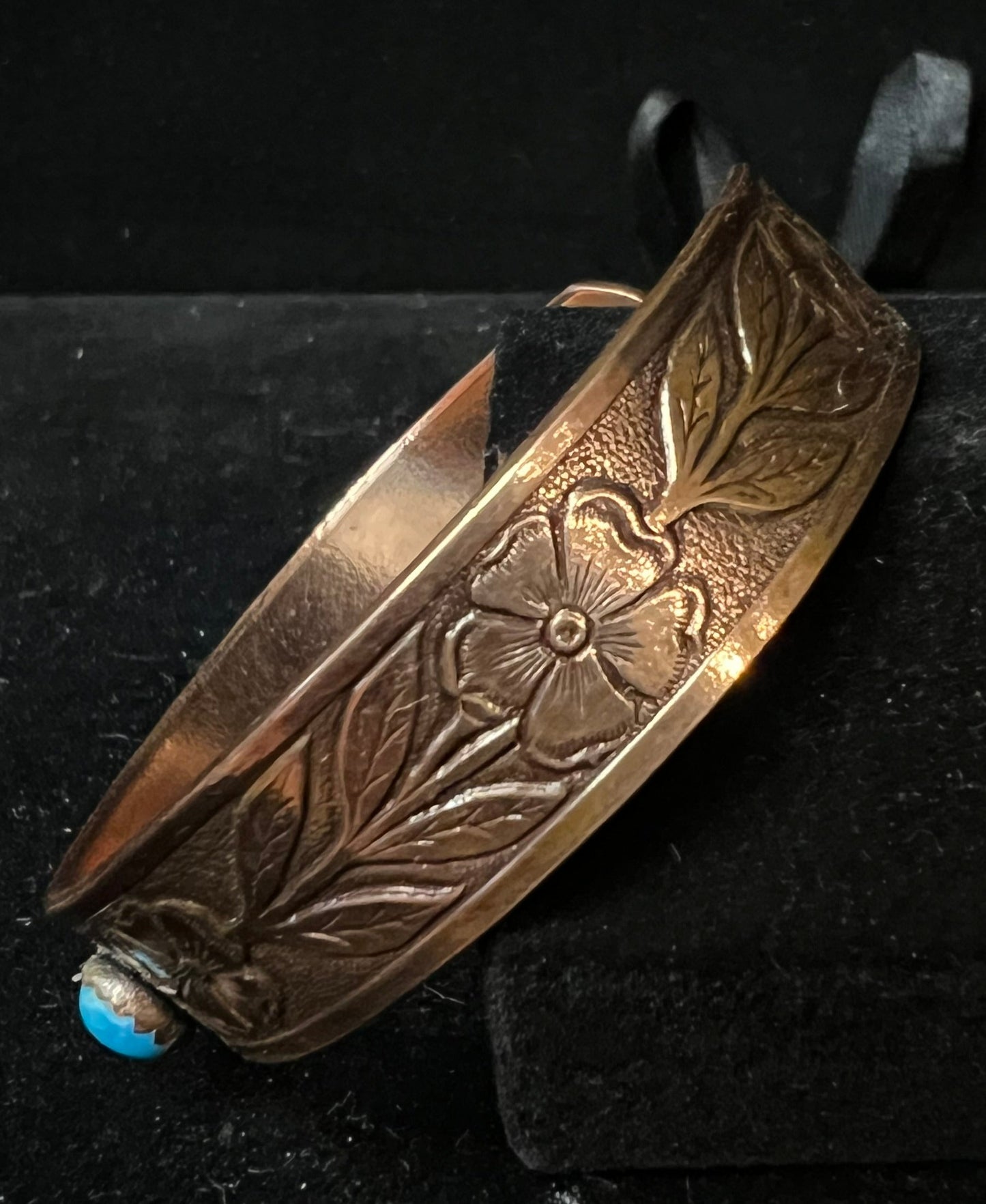 Floral Pattern Copper Bracelet