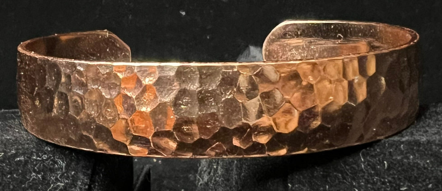 Hammered Pattern Copper Bracelet