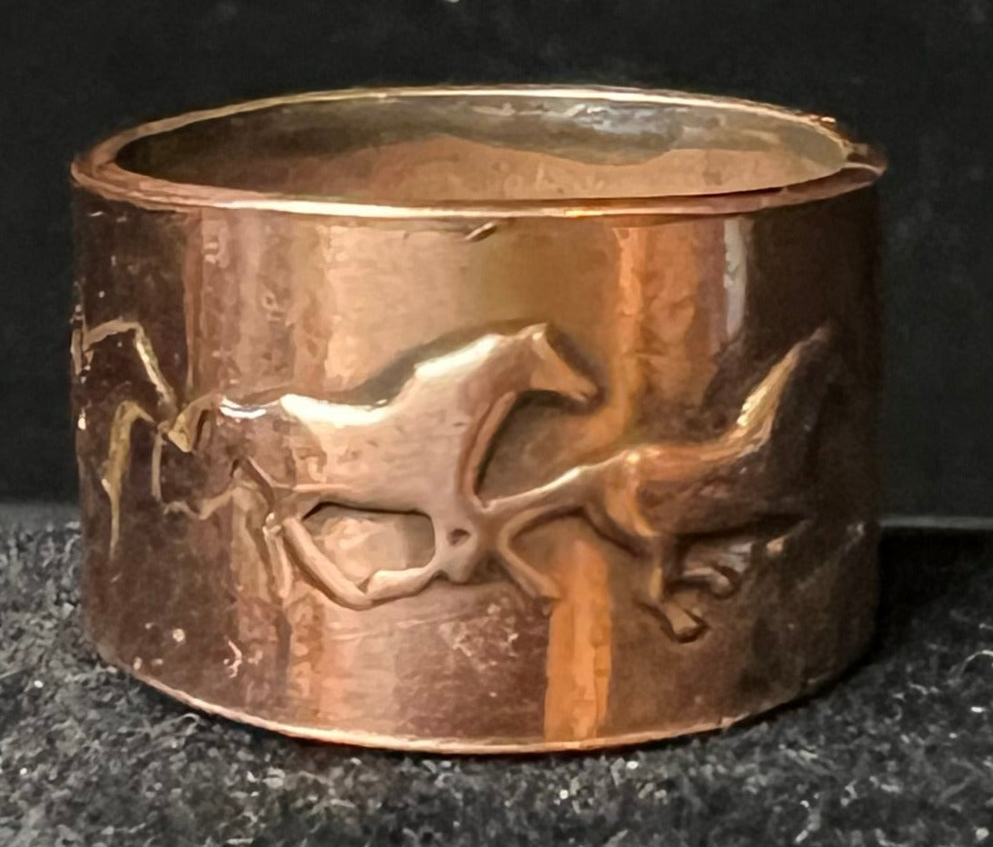 Running Horse Copper Ring
