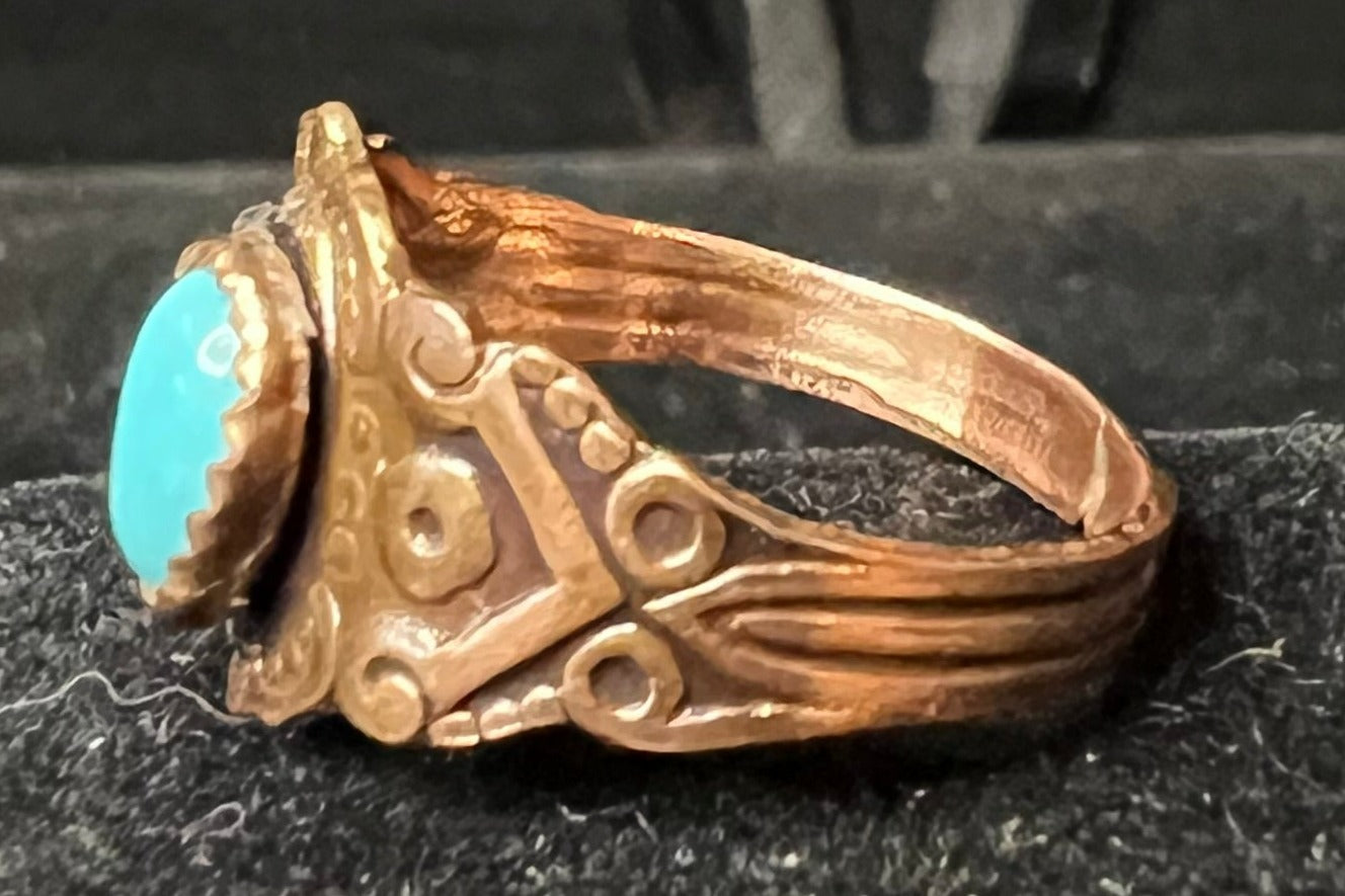Copper and Turquoise Ring #1