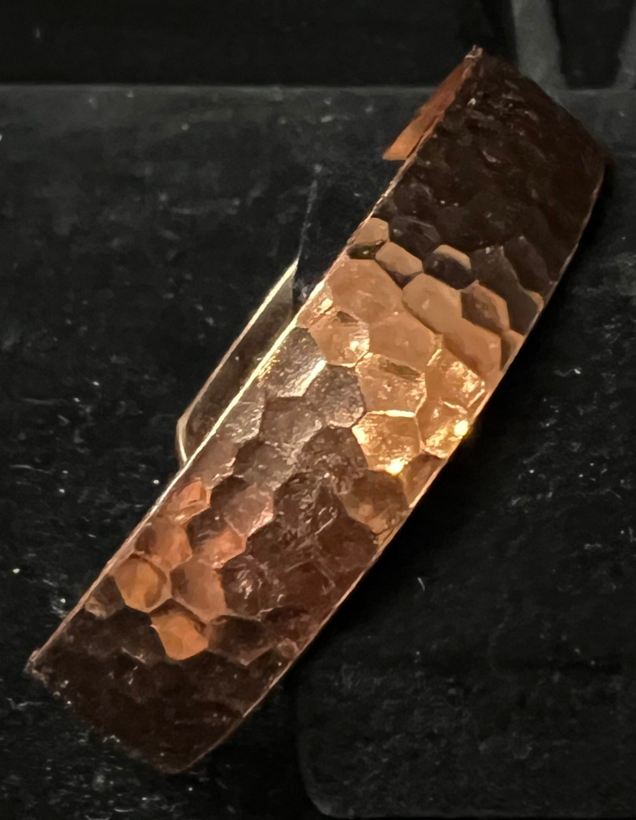 Hammered Pattern Copper Bracelet