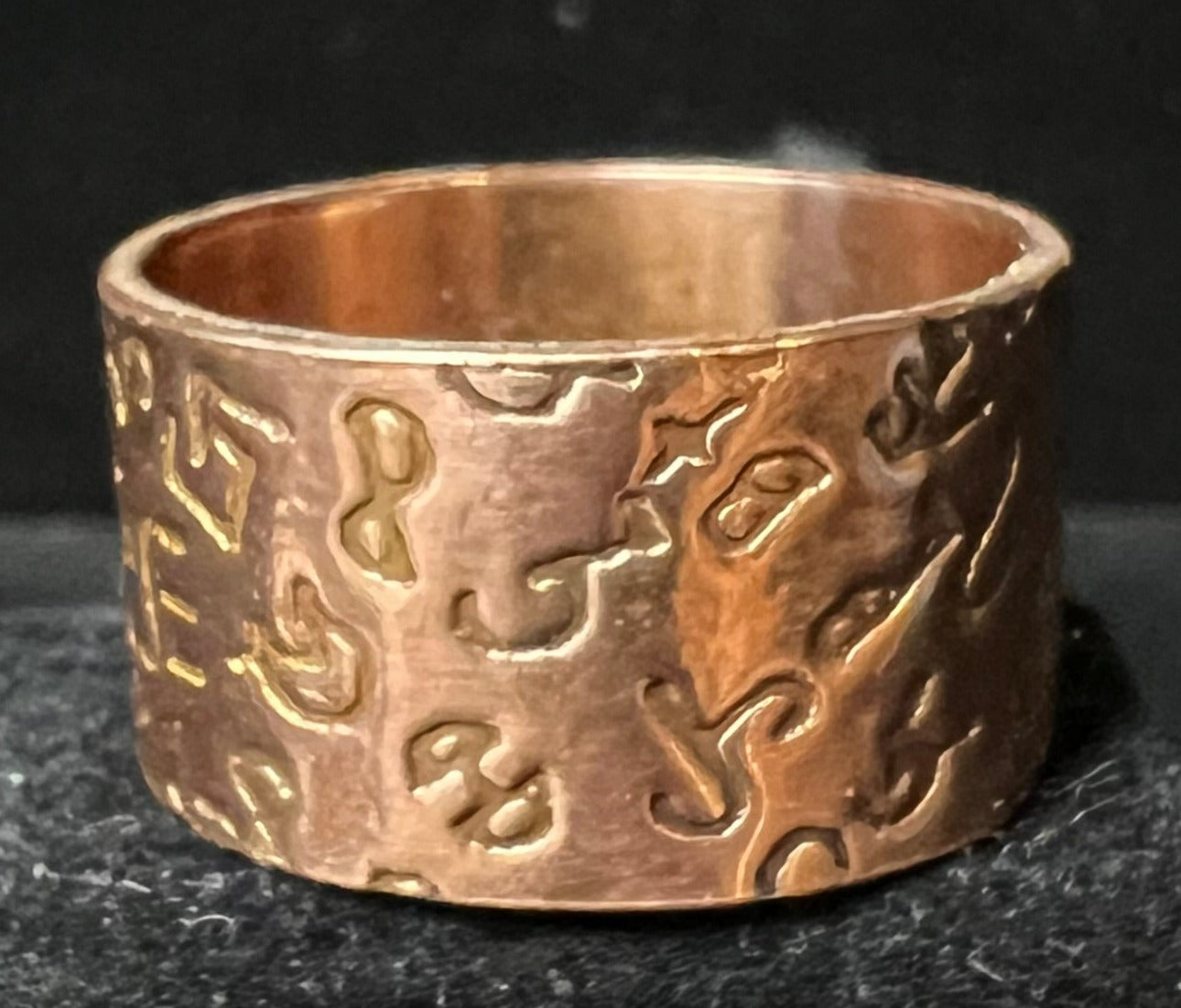 Old Cattle Brand Copper Ring