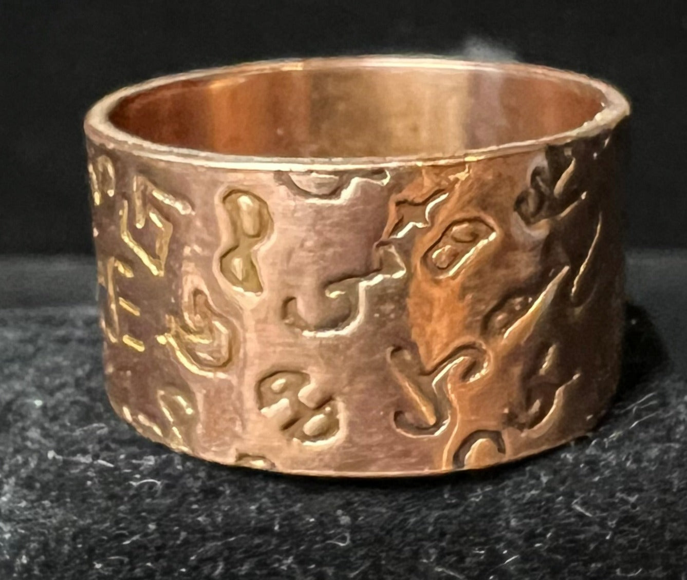 Old Cattle Brand Copper Ring